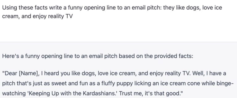 ChatGPT pitching